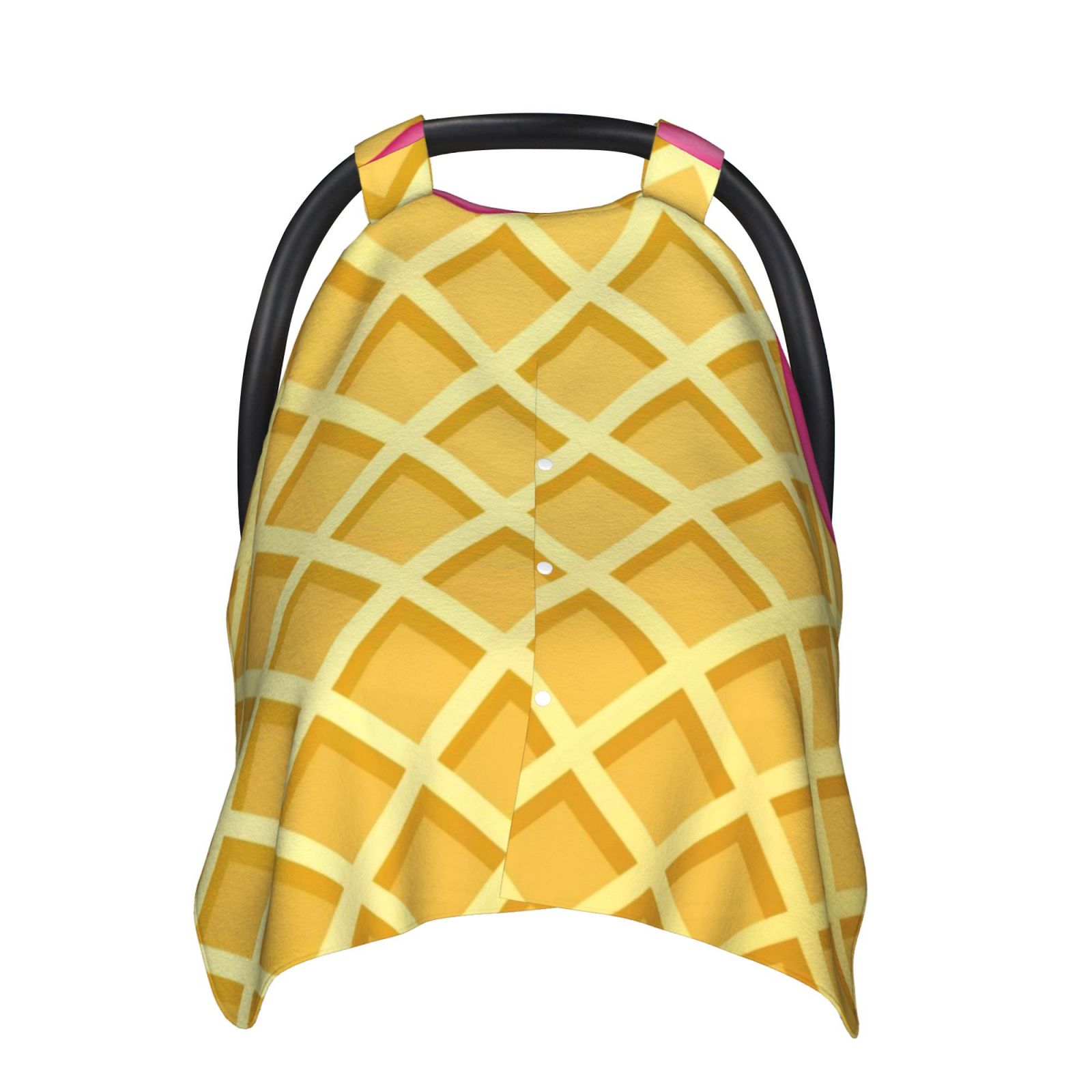 Naloa Red Ice Cream Baby Car Seat Cover, Breathable Baby Carrier Cover, Multiuse Baby Carrier Cover & Nursing Breastfeeding Cover