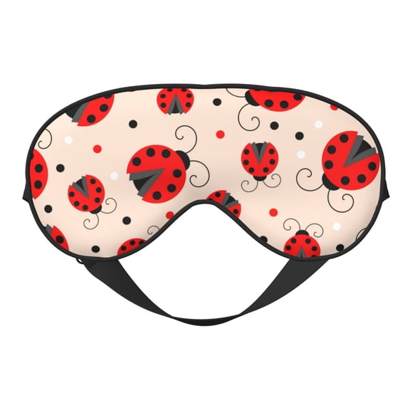 Naloa Red Ladybug Print Sleep Mask for Sleeper, Light Blocking Sleeping Eye Mask for Women Men, Eye Shade with Adjustable Strap for Travel, Nap,Meditation