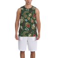 thumbnail image 1 of Naloa Red Leaves Basketball Jersey Reversible Men's Mesh Athletic Sports Shirts Training Practice S-4XLLarge, 1 of 6