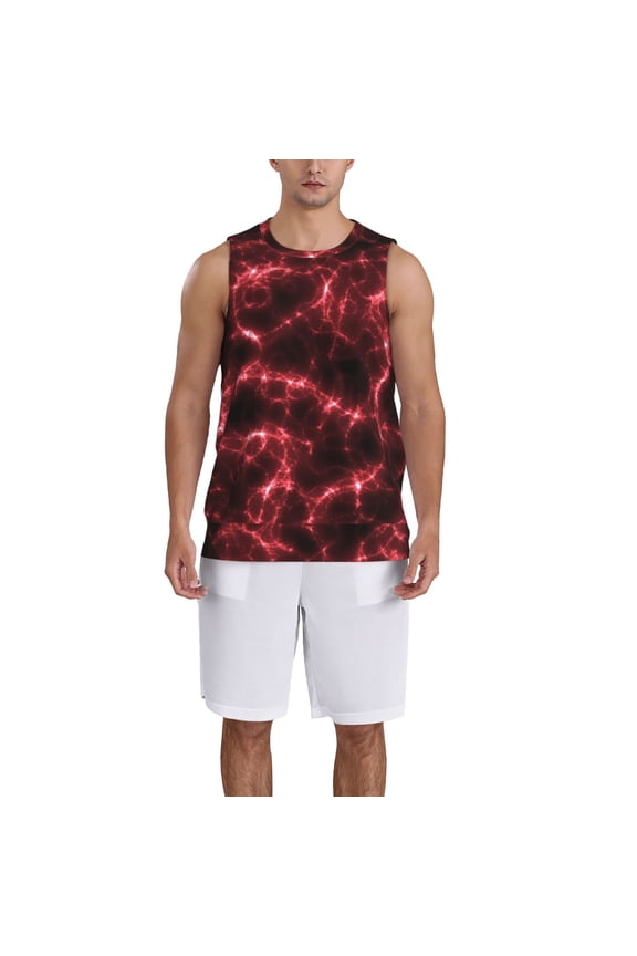 Red Line Basketball Jersey Reversible Men's Mesh Athletic Sports Shirts Training Practice S-4XL4X-Large