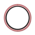 thumbnail image 1 of Naloa Red Plaid Daisy Elastic Steering Wheel Cover, Auto Steering Wheel Cover – 15 Inch , Comfortable Grip, Fit Suvs,Vans Cars,Trucks, 1 of 8