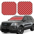 thumbnail image 1 of Naloa Red Polka Dot Print 2-Piece Windshield Sunshade,Foldable Car Front Window Sun Shades,for Most Sedans SUV Truck-Large, 1 of 6