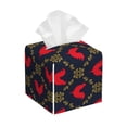 thumbnail image 1 of Naloa Red Rooster Tissue Box CoverLeather Tissue Holder Square Facial Tissue Case Facial Paper Organizer Dispenser for Bathroom, Vanity Countertop, Tabletop, Car, 1 of 8
