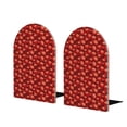 thumbnail image 1 of Naloa Red Skulls 1 2 Pcs Bookend Large Capacity Office Book Ends for Home Office Library School Study Decoration, 1 of 8