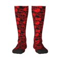 thumbnail image 1 of Naloa Red Skulls 3 Knee Socks, High Socks Long Stretchy Sock Women Knee High Stocking, Long Socks for Women, 1 of 6