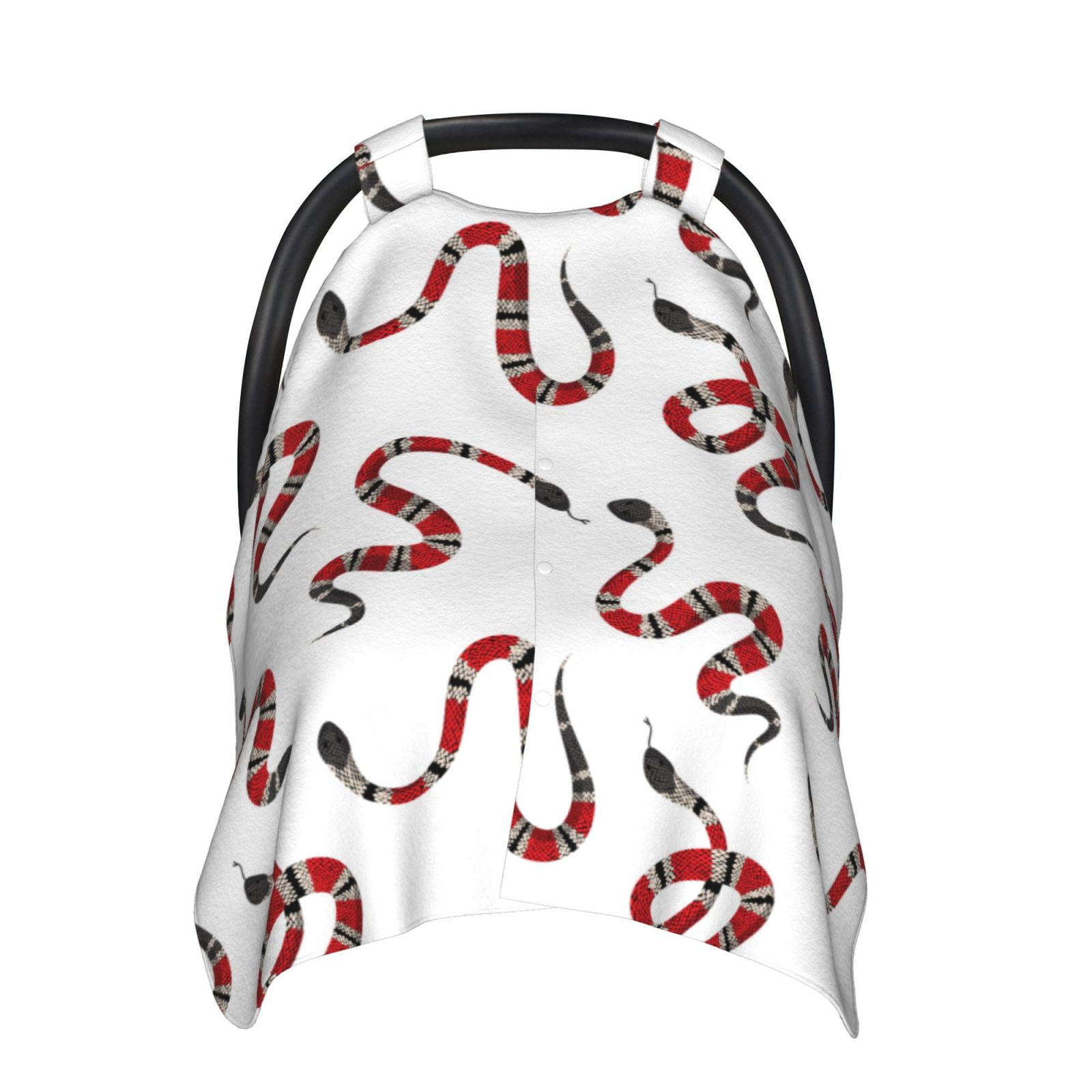 Naloa Red Snake Baby Car Seat Cover, Breathable Baby Carrier Cover, Multiuse Baby Carrier Cover & Nursing Breastfeeding Cover