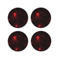 thumbnail image 1 of Naloa Red Spider On The Web Leather Coasters for Drinks, Durable Drink Coasters 4 Set for Tabletop Protection, Luxurious Home Décor and Housewarming Gift ( {designName})Round Shape, 1 of 6