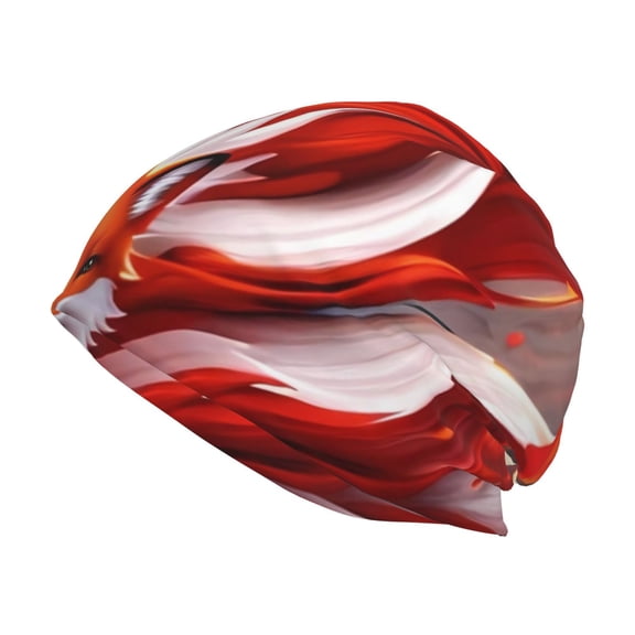 Naloa Red Sun Flame Fox Beanie for Men Women Knitted Unisex Winter Hat Beanies Cap Knit Cuffed Beanies Hats