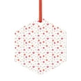 thumbnail image 1 of Naloa Red coral and scallop seashell Acrylic Santa Tree Decorations Christmas Hanging Pendant for Christmas Winter New Year Party Hanging Decorations-Hexagon, 1 of 7