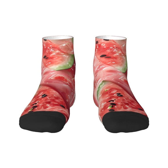 Naloa Refreshing Watermelon Slices Ankle Socks for Women Non Slip Socks No Show Socks Classic Low Cut Casual Socks Casual Socks