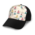 thumbnail image 1 of Naloa Reto Marine Nautical Adult adjustable Print Baseball Hat, Patchwork curved brim baseball capfor Men and Women, One Size, 1 of 5