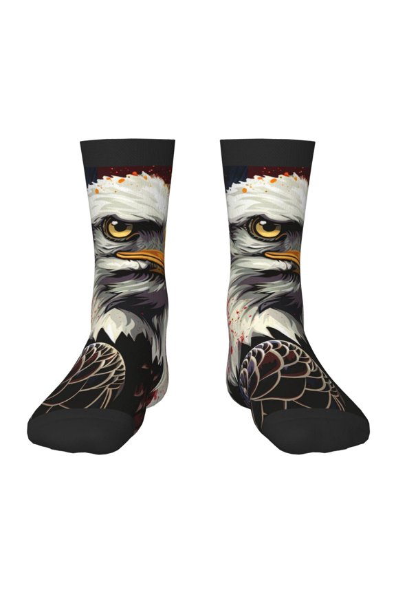 Retro American Eagle A Kids Socks Unisex Kids and Toddlers' Crew Socks, ,1 Pairs