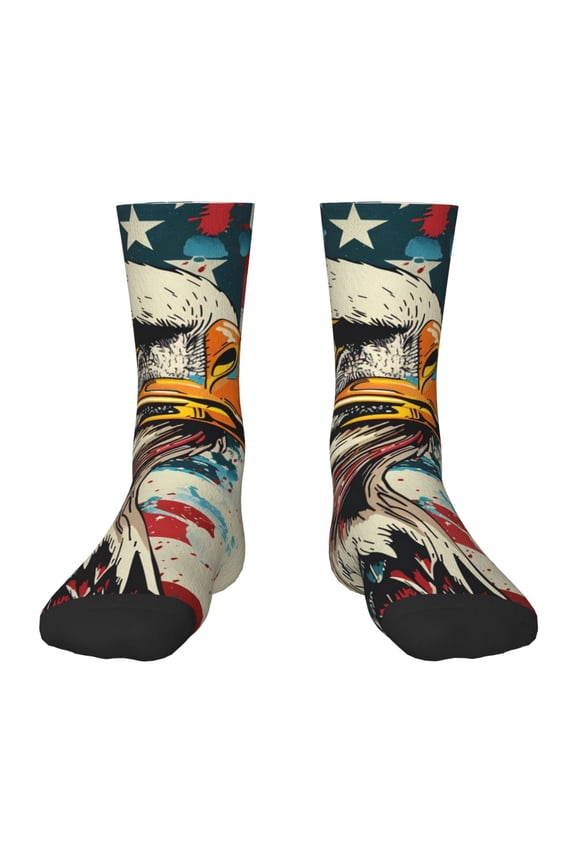 Retro American Eagle Kids Socks Unisex Kids and Toddlers' Crew Socks, ,1 Pairs