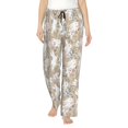 thumbnail image 1 of Naloa Retro Bunny Flower Print Women’s Ultra-Soft Comfy Pajama Lounge Pants with Pockets & Drawstring, 1 of 8