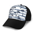 thumbnail image 1 of Naloa Retro Coconut Tree Adult adjustable Print Baseball Hat, Patchwork curved brim baseball capfor Men and Women, One Size, 1 of 5