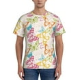 thumbnail image 1 of Naloa Retro Colorful Butterfly Men's T-Shirt Sport T-shirt Men's Basic Tee Casual Men's Shirt, Round Neck, Short Sleeves - 3X-Large, 1 of 5