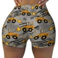 thumbnail image 1 of Naloa Retro Excavator Biker Shorts for Women Seamless Scrunch Short Women’s Yoga Shorts for Gym Running Sport Shorts - Large, 1 of 9
