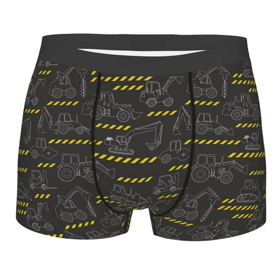 Naloa Retro Excavator Print Mens Underwear - Boxers for Men, Classic Briefs for Men