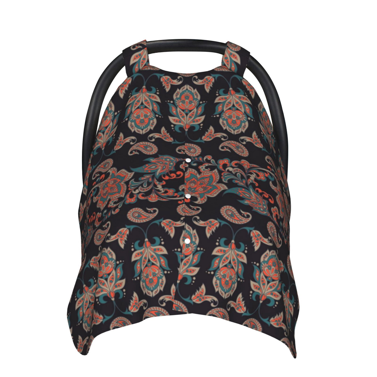 Naloa Retro Floral Baby Car Seat Cover, Breathable Baby Carrier Cover, Multiuse Baby Carrier Cover & Nursing Breastfeeding Cover