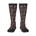 thumbnail image 1 of Naloa Retro Floral Thigh High Socks Extra Long Stretchy Sock Women Over Knee High Opaque Stocking Daily Wear, 1 of 6