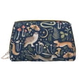 thumbnail image 1 of Naloa Retro Forest Animals Leather Makeup Bag for Purse Travel, Portable Small Cosmetic Organizer for Women and Girls, Make up Bag with Zipper, 1 of 8