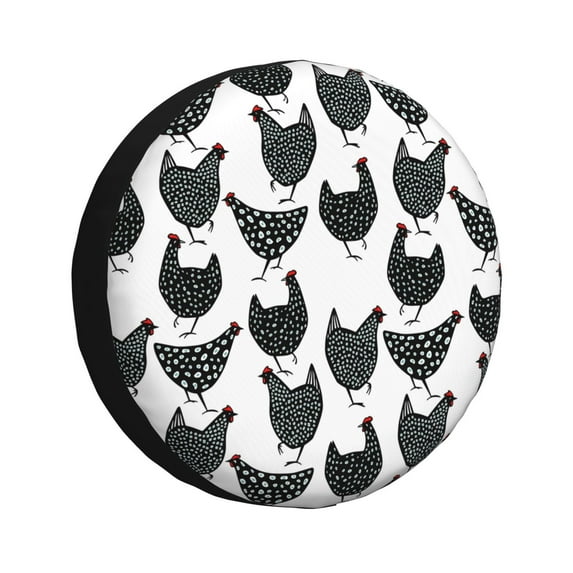 Naloa Retro Rooster PVC Leather Spare Tire Wheel Cover for Car Truck SUV Camper Trailer Universal Fit many size17 inch