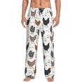 thumbnail image 1 of Naloa Retro Rooster Pajama Pants Men, PJ Bottoms, Sleep & Lounge Pants-Small, 1 of 6