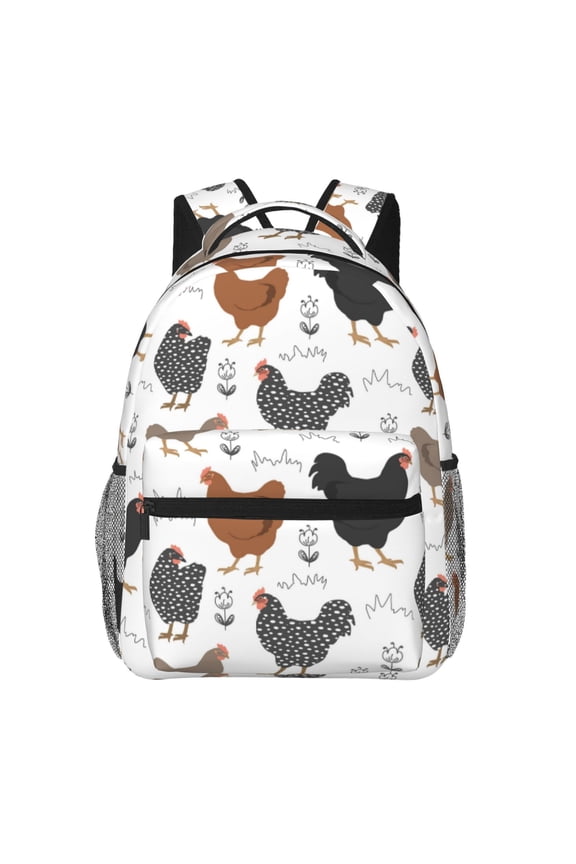 Retro Rooster Print Solid Color Tie Formal Necktie for MenSuitable for business, daily life, work