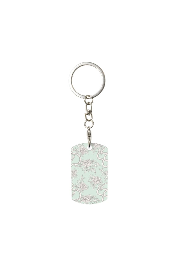 Retro Snake Print Keyfob with Split Key Ring and Print Labels, Key Labels Key Chain Tags, Luggage Tags, Car Key Chain Ring Keyfob Gift