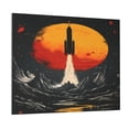 thumbnail image 1 of Naloa Retro Space Rocket Launch Print Canvas Bathroom Wall Art,Bathroom Wall Art Decoration, Canvas Poster Prints,Decorative Paintings for Living Room, Bathroom, Kids Room, 1 of 6
