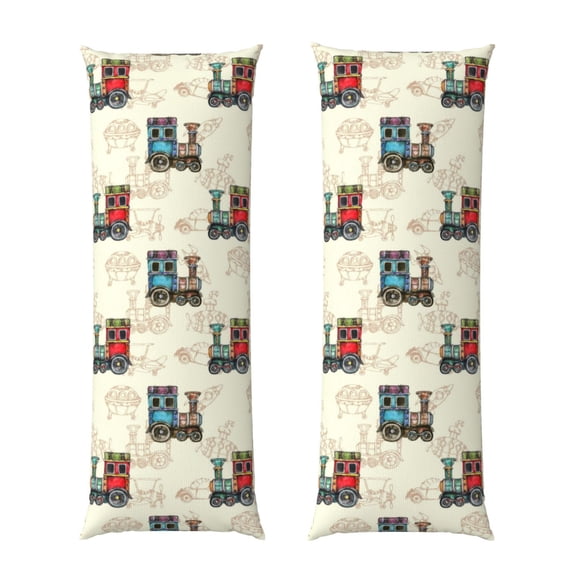 Naloa Retro Steampunk Vehicle Body Pillow Cover, Pillowcases with Hidden Zipper Breathable Long Pillow Case (Pillows are not included,20x54 inch)