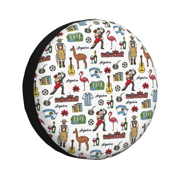 Naloa Retro Style PVC Leather Spare Tire Wheel Cover for Car Truck SUV Camper Trailer Universal Fit many size16 inch
