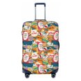 thumbnail image 1 of Naloa Retro Summer Stamp Elastic Suitcase Protector, Travel Suitcase Protector Cover Fits 18-32in Suitcase - Large, 1 of 9