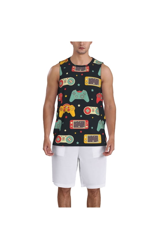 Retro Video Game Basketball Jersey Reversible Men's Mesh Athletic Sports Shirts Training Practice S-4XLX-Large