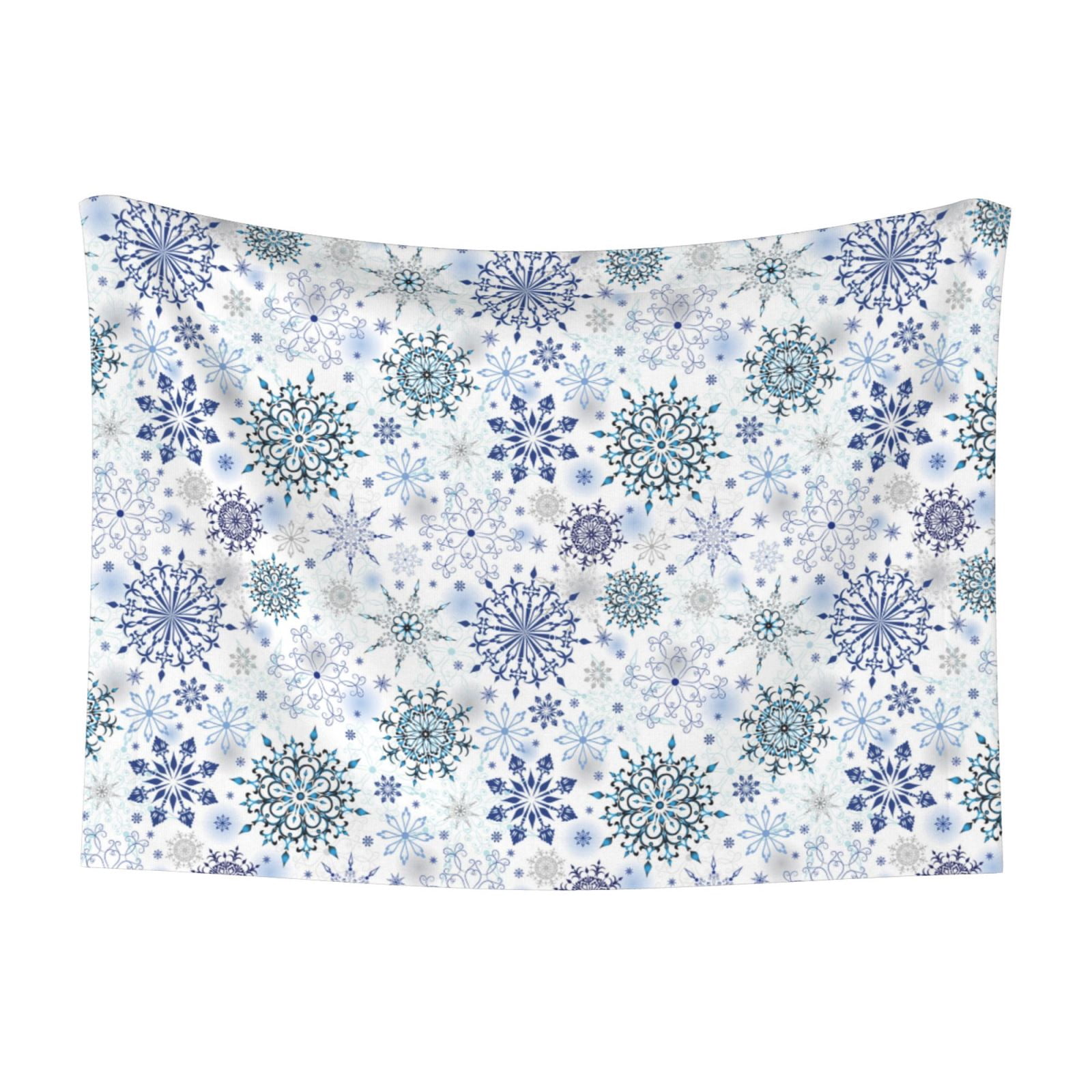 Naloa Retro ice blue snowflakes Dog Blanket, 3 Sizes Cat Blanket for Indoor Cats Large Medium Small Dog Gifts-Small