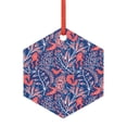 thumbnail image 1 of Naloa Retro plants forest animals Acrylic Santa Tree Decorations Christmas Hanging Pendant for Christmas Winter New Year Party Hanging Decorations-Hexagon, 1 of 7