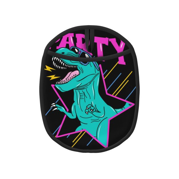 Naloa Rex Dinosaur With Sunglasses Silicone Pot Holders, Oven Mitts Heat Resistant Hot Pads, Non Slip Pot Holder for Kitchen Baking and Cooking 9.4 x 7.5 Inches