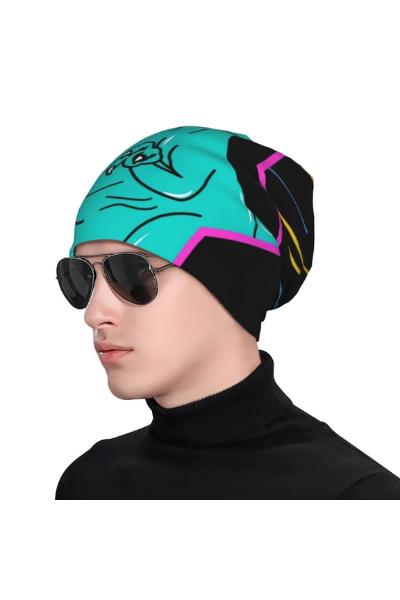 Rex Dinosaur With Sunglasses Soft Beanie Hat, Knit Beanie Daily Beanie in Fine Knit for Women Men Winter Travel, Outdoor