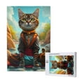 thumbnail image 1 of Naloa Riverside Meditating Cat Custom Puzzles Personalized Puzzle 1000 Pieces from Photo Custom Jigsaw Puzzle for Wedding, Graduation, (29.5×19.7in, Vertical), 1 of 9