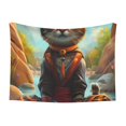 thumbnail image 1 of Naloa Riverside Meditating Cat Dog Blanket, 3 Sizes Cat Blanket for Indoor Cats Large Medium Small Dog Gifts-Large, 1 of 8