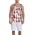 thumbnail image 1 of Naloa Rocket Pattern Basketball Jersey Reversible Men's Mesh Athletic Sports Shirts Training Practice S-4XLXX-Large, 1 of 6
