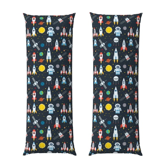 Naloa Rocket Space Body Pillow Cover, Pillowcases with Hidden Zipper Breathable Long Pillow Case (Pillows are not included,20x54 inch)