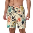 thumbnail image 1 of Naloa Rockets Print Men Swim Trunks with Compression Liner ,Board Shorts,Men's Swim Shorts with Drawstring and Elastic Waistband-X-Large, 1 of 6