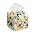 thumbnail image 1 of Naloa Rockets Tissue Box CoverLeather Tissue Holder Square Facial Tissue Case Facial Paper Organizer Dispenser for Bathroom, Vanity Countertop, Tabletop, Car, 1 of 8