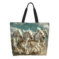 thumbnail image 1 of Naloa Roman Chariot Horse Race Tote Bag for Women Large Capacity Shoulder Bag for College Work Travel Shopping, 1 of 8