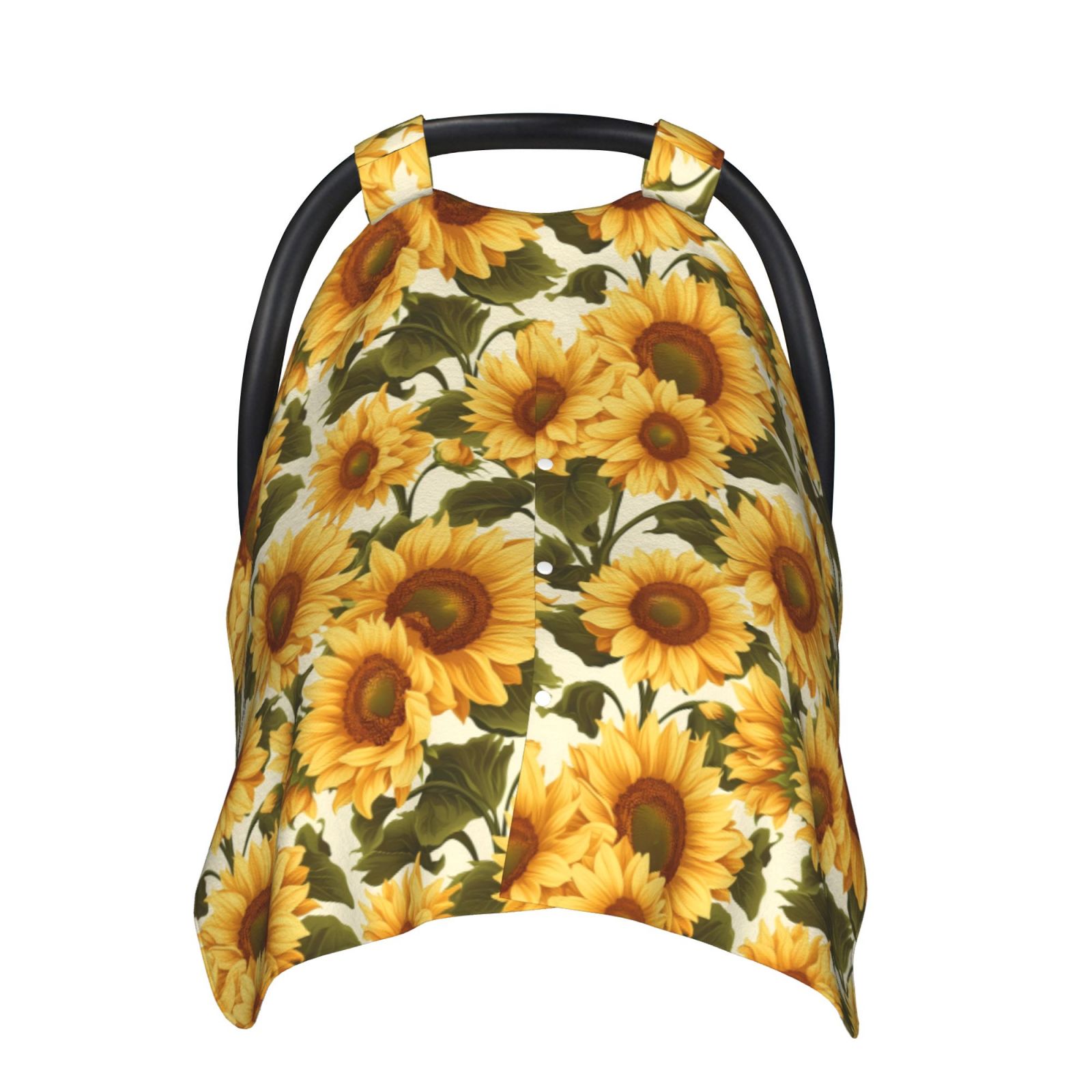 Naloa Romantic Elegant Sunflower Baby Car Seat Cover, Breathable Baby Carrier Cover, Multiuse Baby Carrier Cover & Nursing Breastfeeding Cover