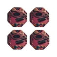 thumbnail image 1 of Naloa Romantic Heart Guitar Leather Coasters for Drinks, Durable Drink Coasters 4 Set for Tabletop Protection, Luxurious Home Décor and Housewarming Gift ( {designName})Octagon, 1 of 6