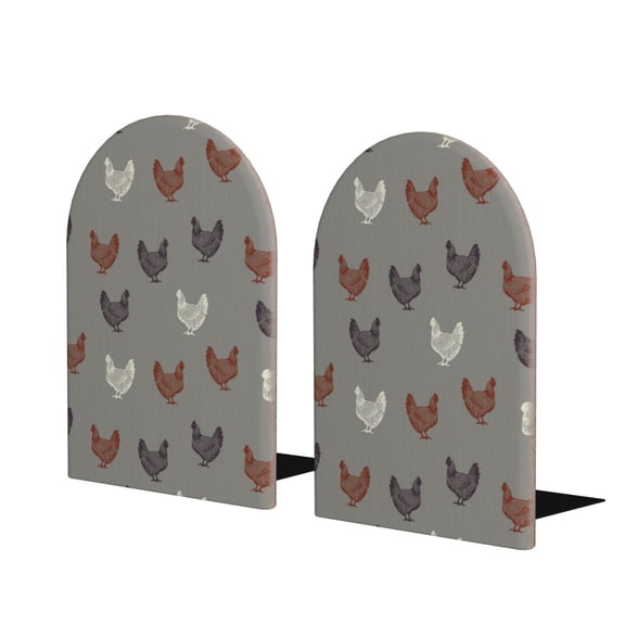 Naloa Rooster 2 Pcs Bookend Large Capacity Office Book Ends for Home Office Library School Study Decoration