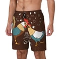 thumbnail image 1 of Naloa Rooster And Chicken Print Men Swim Trunks with Compression Liner ,Board Shorts,Men's Swim Shorts with Drawstring and Elastic Waistband-3X-Large, 1 of 6