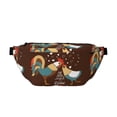 thumbnail image 1 of Naloa Rooster And Chicken Print Running Belts for Men Women,Running Fanny Pack with 2-Zipper Pockets,Waterproof Waist Pack for Travel Hiking Running Outdoor Sports, 1 of 8